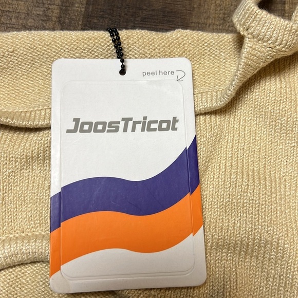 Joos Tricot Womens half-moon crop camisole Linen Sandstone Lg Summer knit casual - Picture 6 of 9